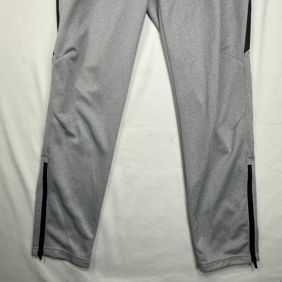 Reebok Mens Tapered Slim Joggers Gray Black Ankle Zip Sweatpants Medium NWT - Picture 8 of 9